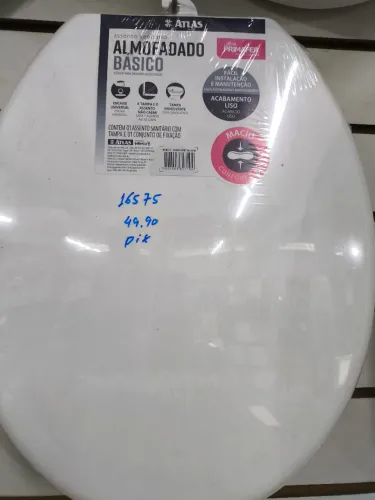 Assento Sanitário Almofadado Oval R$49,90 pix