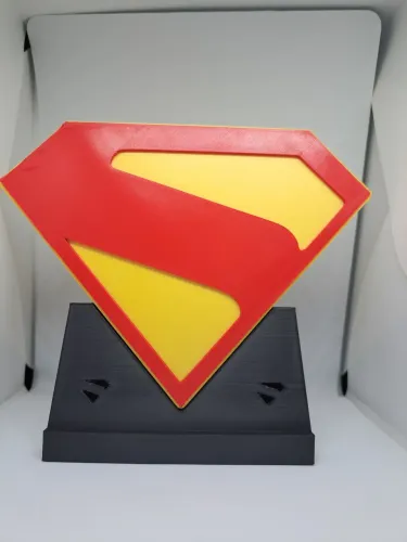Placa do Superman em 3D para decoração