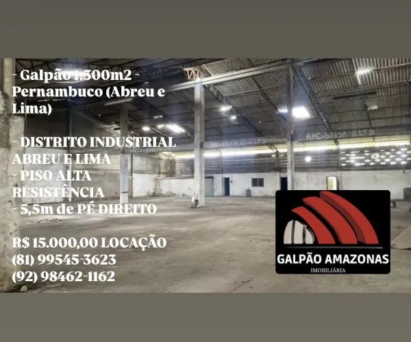 GALPÃO 1.300M² EM ABREU E  LIMA - PERNAMBUCO