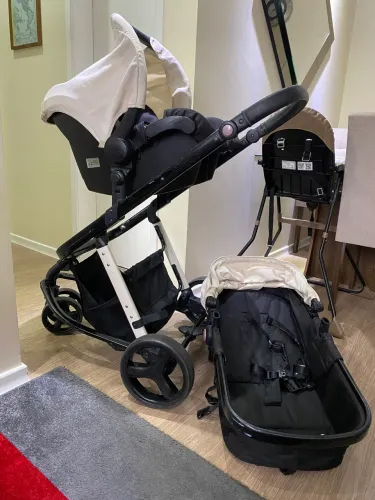 Kit completo (carrinho + bebê conforto com base + Moisés ) Safety 1s