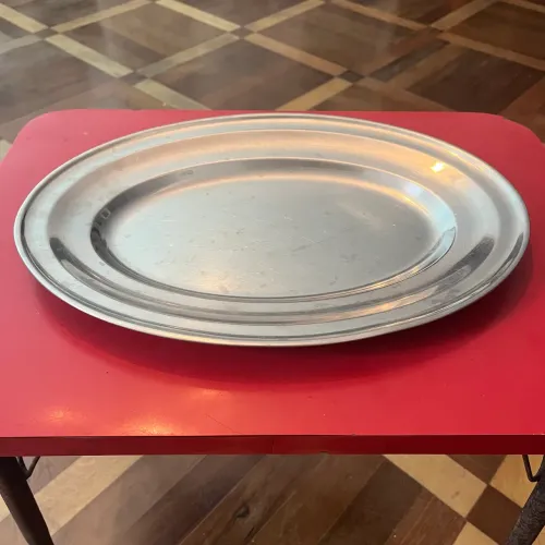 Bandeja travessa de inox grande 40cm 