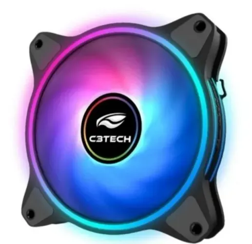 Cooler Fan com Led ARGB Controlável C3TECH F7-l250RGB