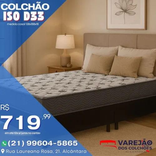 Colchão D33 Ortobom casal- Loja física- Alcântara Sg. Rua Laureano rosa N21 