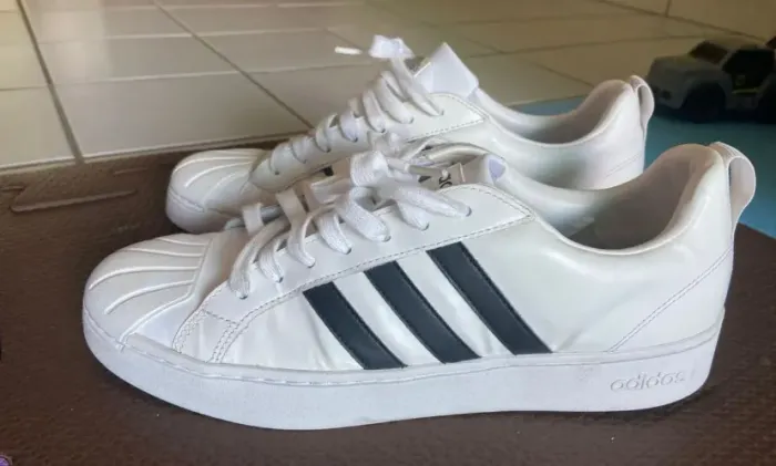 Tênis Adidas Masculino Streetcheck GW5493 Cloudfoam CourtLow Branco/Preto