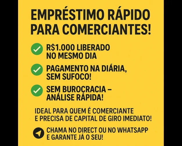 Para comerciantes - Analise rapida