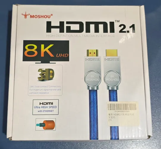 Cabo 2m hdmi 2.1 fibra optica 8k
