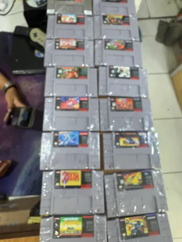 Fitas super Nintendo repro a partir de 80,00 só veio para Rj novas salvando 