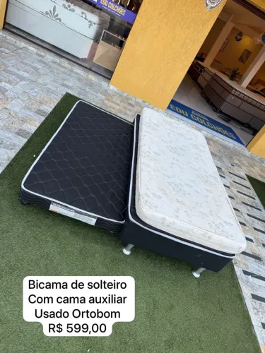 Bicama de Solteiro com Cama auxiliar ORTOBOM USADO - ENTREGO