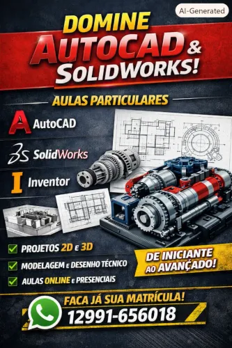 Aprenda AutoCAD, SolidWorks, Inventor e CATIA V5 com aulas exclusivas