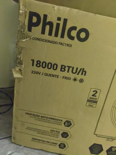 AR CONDICIONADO PHILCO 18000 BTU NOVO NA CAIXA!