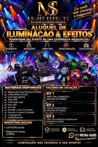 ALUGUEL DE LUZES COM EFEITOS