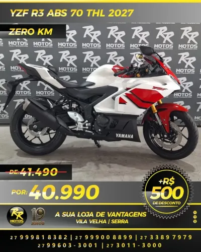 Moto Yamaha YZF R3 ABS 70 THL 2027 0KM
