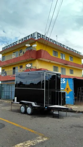Carrinho de Lanche Gourmet - Compacto e Revestido em ACM