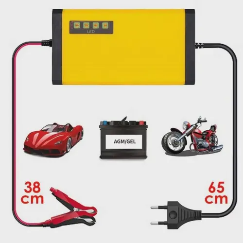 Carregador de bateria de carro e moto 
