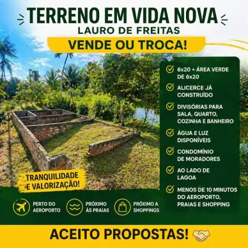 Terreno em Vida Nova Lauro de Freitas