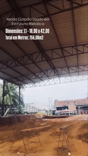 Estrutura de galpão 18x42 m