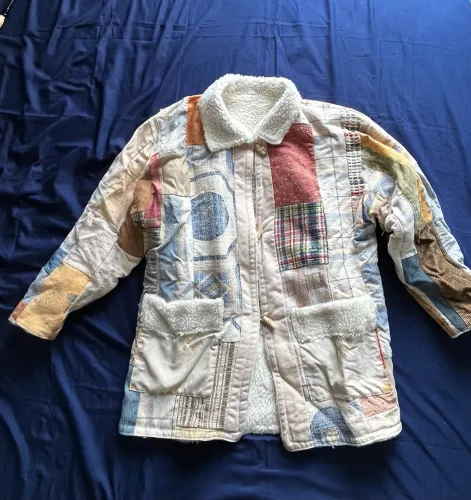 Casaco peruano de patchwork