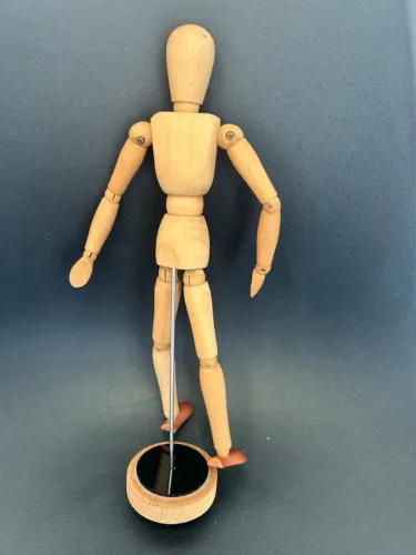 manequim articulado de madeira 30cm