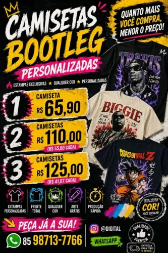 Camisetas bootleg do seu jeito