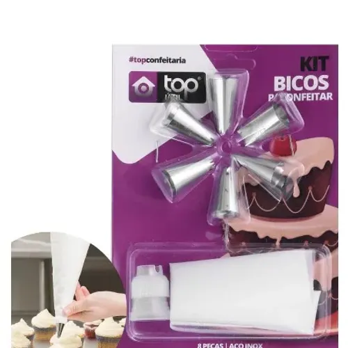 Kit Bico P/ Confeitar 8pcs / Conf449 - Toputil