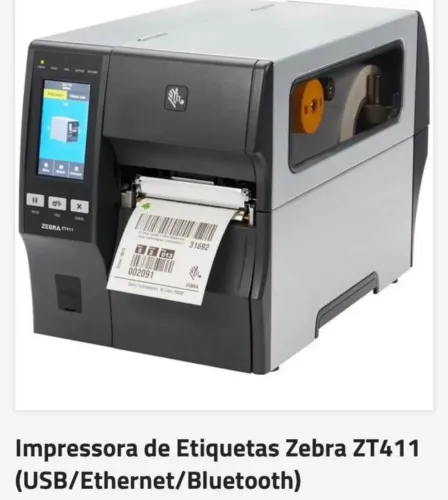 IMPRESSORA TÉRMICA DE ETIQUETA ZEBRA ZT411 / tem nota fiscal