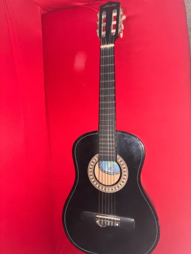 Violão Austin clássico preto, cordas de nylon, ideal para iniciantes
