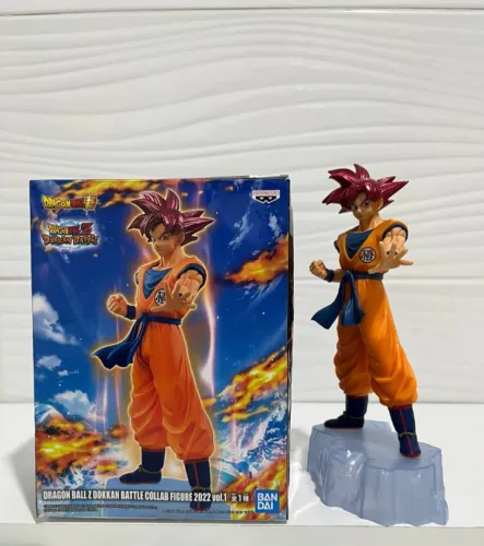 Action Figure Dragon Ball - Goku SJJ God 23cm Dokkan Battle Banpresto Com Caixa