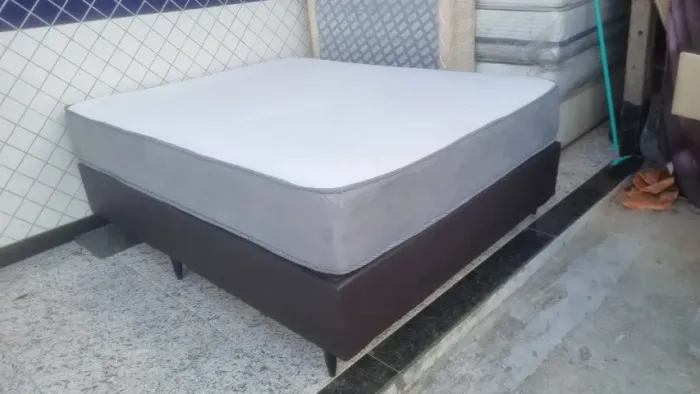 Cama box com Colchão Ortobom Queen, Aceito cartão e entrego!