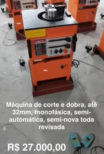 Vergalhão máquina de corte e dobra