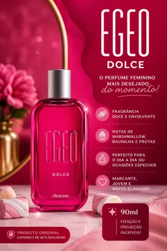 Egeo Dolce 90ml Original O Boticário - Doce, Marcante e Muito Elogiado