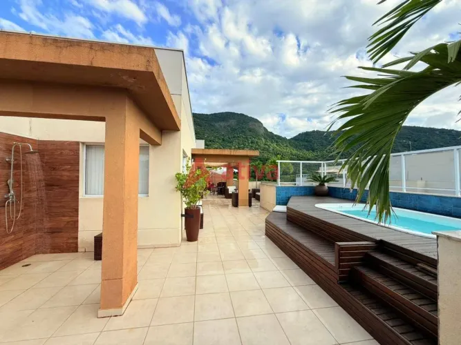 Cobertura Duplex com 3 Quartos, Piscina e Área Gourmet para Alugar no Condominio Luar do P