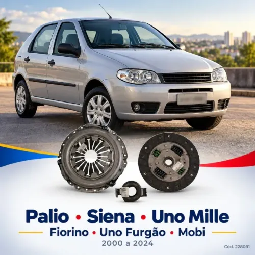 Kit Embreagem Palio Uno Mille Siena Mobi Fiorino Fire 1.0 1.3 228091 - Novo