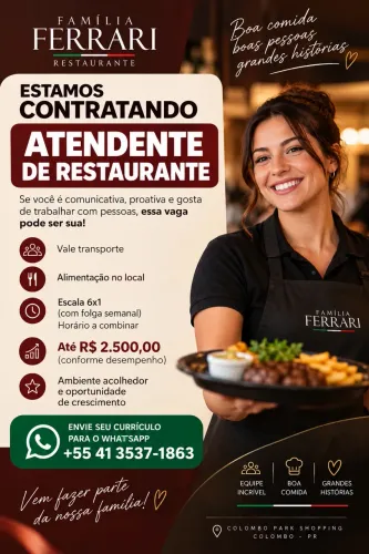 ATENDENTE DE RESTAURANTE