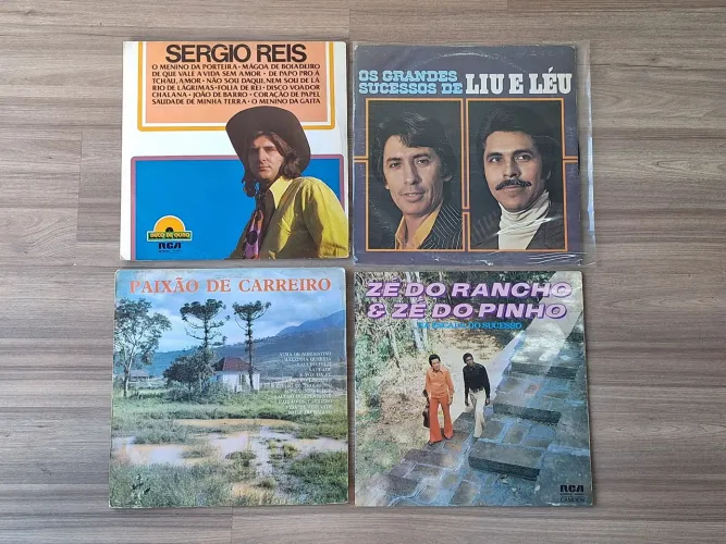 Lote com 20 LaserDiscs LP Sertanejos