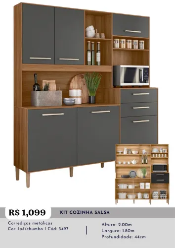 Armário de Cozinha 1,80m - Promoção 