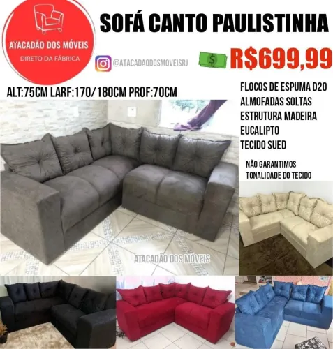 Sofá Canto Paulistinha 