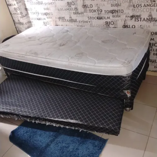 Cama Box Bicama Solteiro Plumatex Atmo (Molas Bonnel) - Com Cama Auxiliar