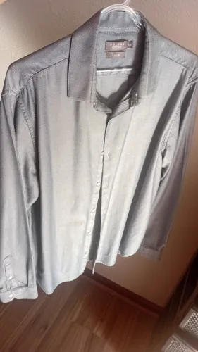 camisa social masculina Wolens Office alfaiataria cor cinza tamanho 3
