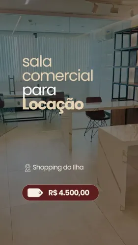 SALA COMERCIAL ALUGUEL PRONTA PARA O SEU NEGÓCIO NO SHOPPING DA ILHA!