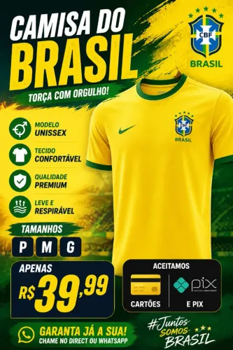 Camisa do Brasil p m e g 