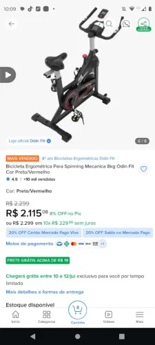 Vendo bicicleta ergométrica três meses de uso, sem detalhes funcionando tudo 