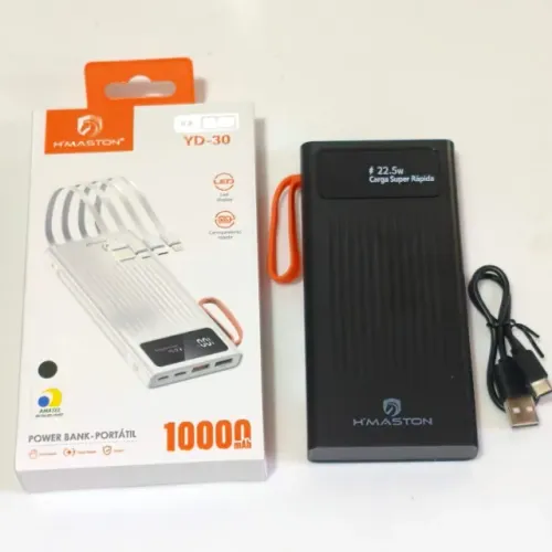 (Novo) Power Bank Rápido 22,5W H'maston 10000mAh Original
