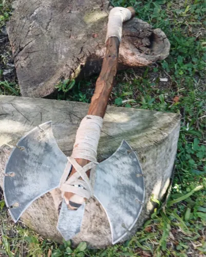 Machadinha De Xangô Umbanda Religião Aço Carbono Corte Duplo