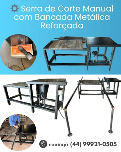 VENDE-SE SERRA DE CORTE MANUAL COM BANCADA REFORÇADA/ NÃO ACOMPANHA A SERRA