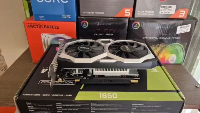 Placa de vídeo GTX 1650 4GB DDR6 MSI muito nova com garantia!