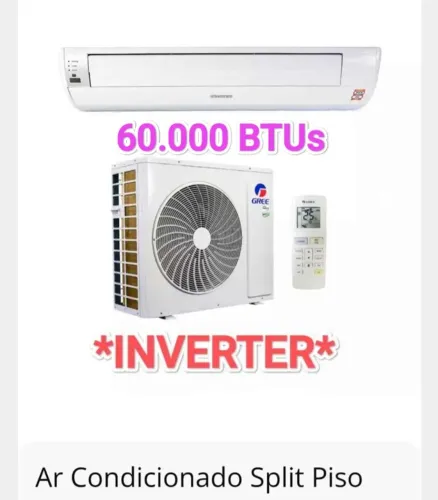 Ar Split Piso Teto Gree INVERTER 60000 BTUs + 220v  + Nota + Garantia  + Cartão 12x