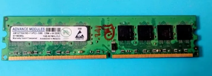 Memória RAM Advance Modules 1GB DDR2 667MHz Desktop Usada