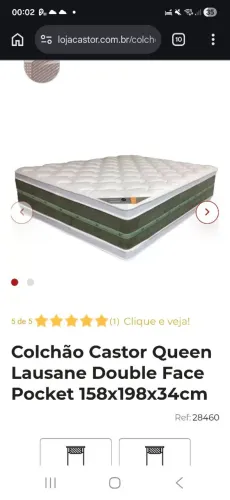 Colchão Castor Novo 40% de Desconto
