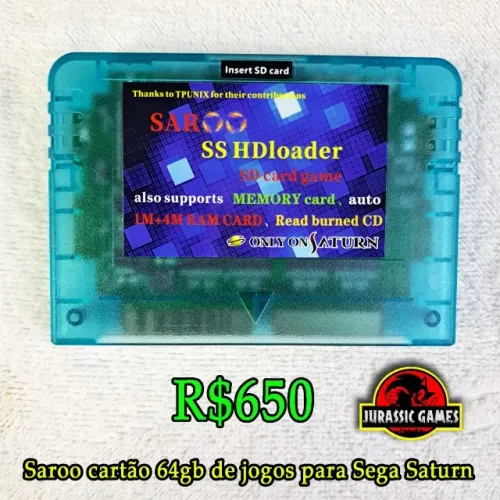Everdrive Sega Saturn Saroo sd 64gb +jogos Pronto Para Uso