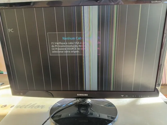 TV Monitor Samsung SyncMaster T27B350 27" - Com Defeito na Tela - Para Peças/Reparo